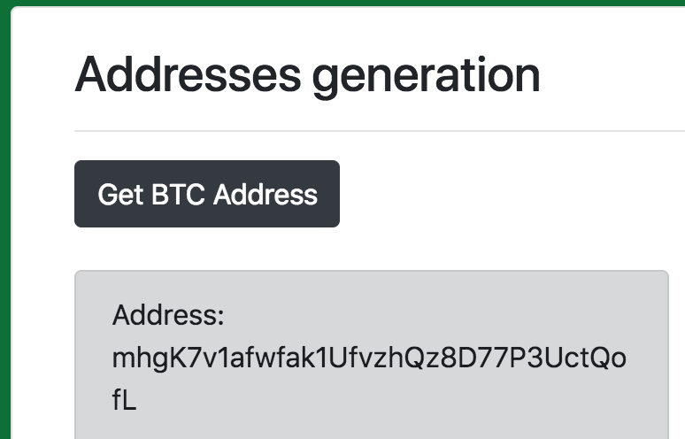 Get BTC Address