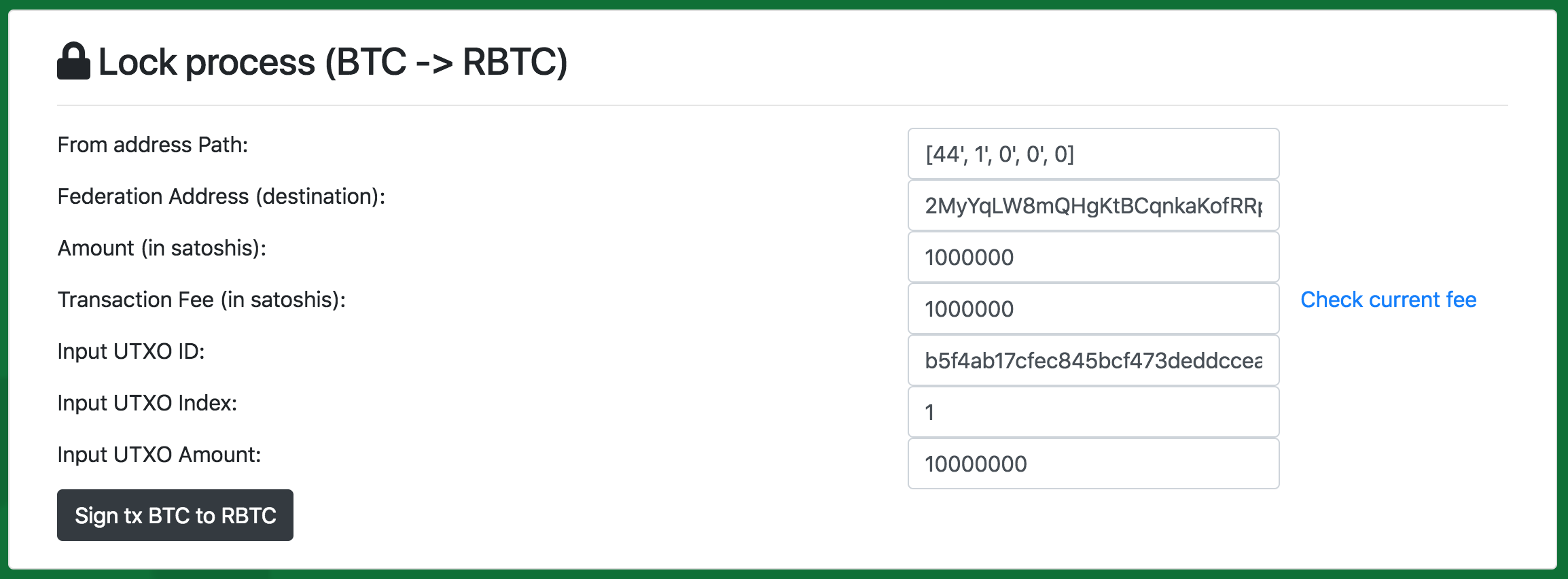 Get RSK Fedetation Address